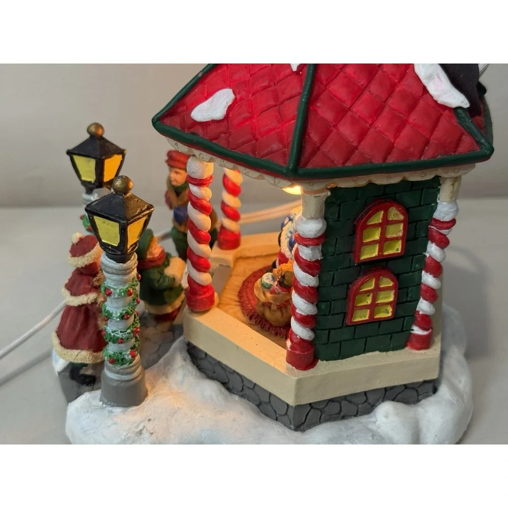 VTG Trim A Home Christmas Village Gazebo Santa Light Up Decoration Sears 788225